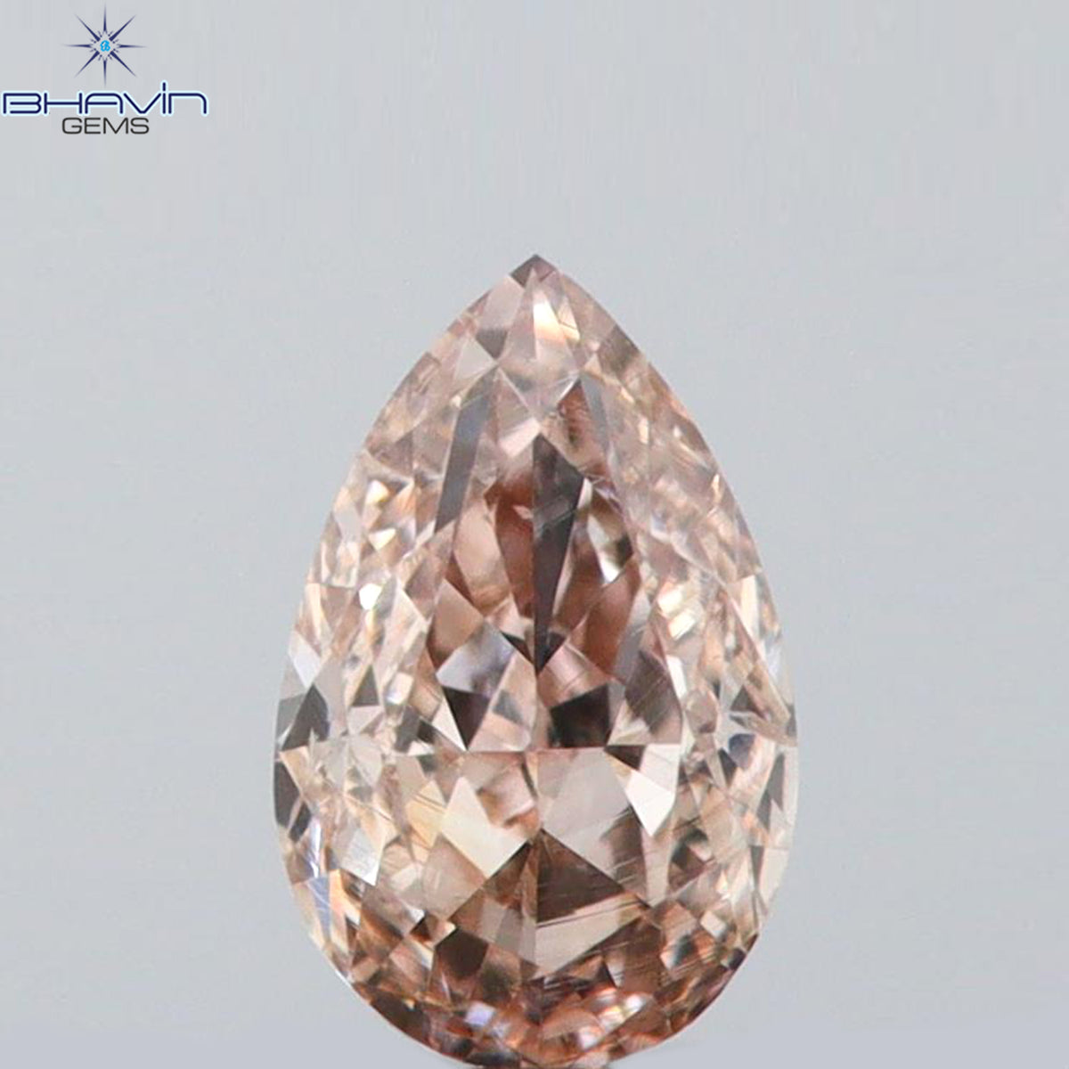 0.08 CT ペアシェイプ ナチュラル ダイヤモンド ピンク色 VS1 クラリティ (3.45 MM)