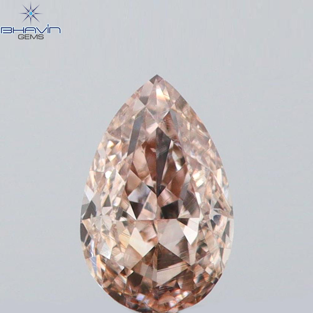 0.13 CT Pear Shape Natural Diamond Pink Color VS1 Clarity (4.13 MM)