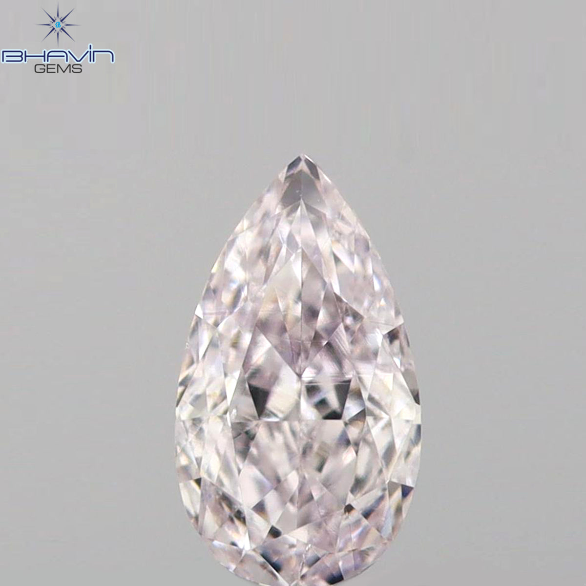 0.17 CT ペアシェイプ 天然ダイヤモンド ピンクカラー VS2 クラリティ (4.46 MM)