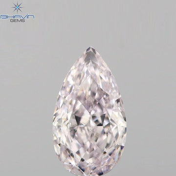 0.17 CT ペアシェイプ 天然ダイヤモンド ピンクカラー VS2 クラリティ (4.46 MM)
