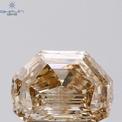 1.02 CT Half Moon Diamond Natural Brown Color SI2 Clarity (7.05 MM)