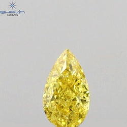 0.05 CT Pear Shape Natural Diamond Yellow Color SI2 Clarity (2.17 MM)