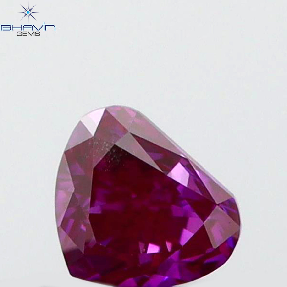 0.09 CT Natural Heart Diamond Enhanced Pink Color Clarity VS1 (2.49 MM)