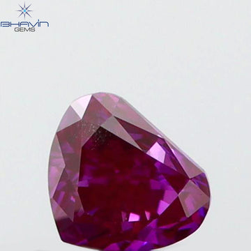 0.09 CT Natural Heart Diamond Enhanced Pink Color Clarity VS1 (2.49 MM)