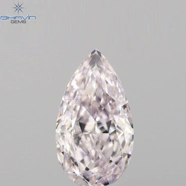0.17 CT Pear Shape Natural Diamond Pink Color VS2 Clarity (4.46 MM)