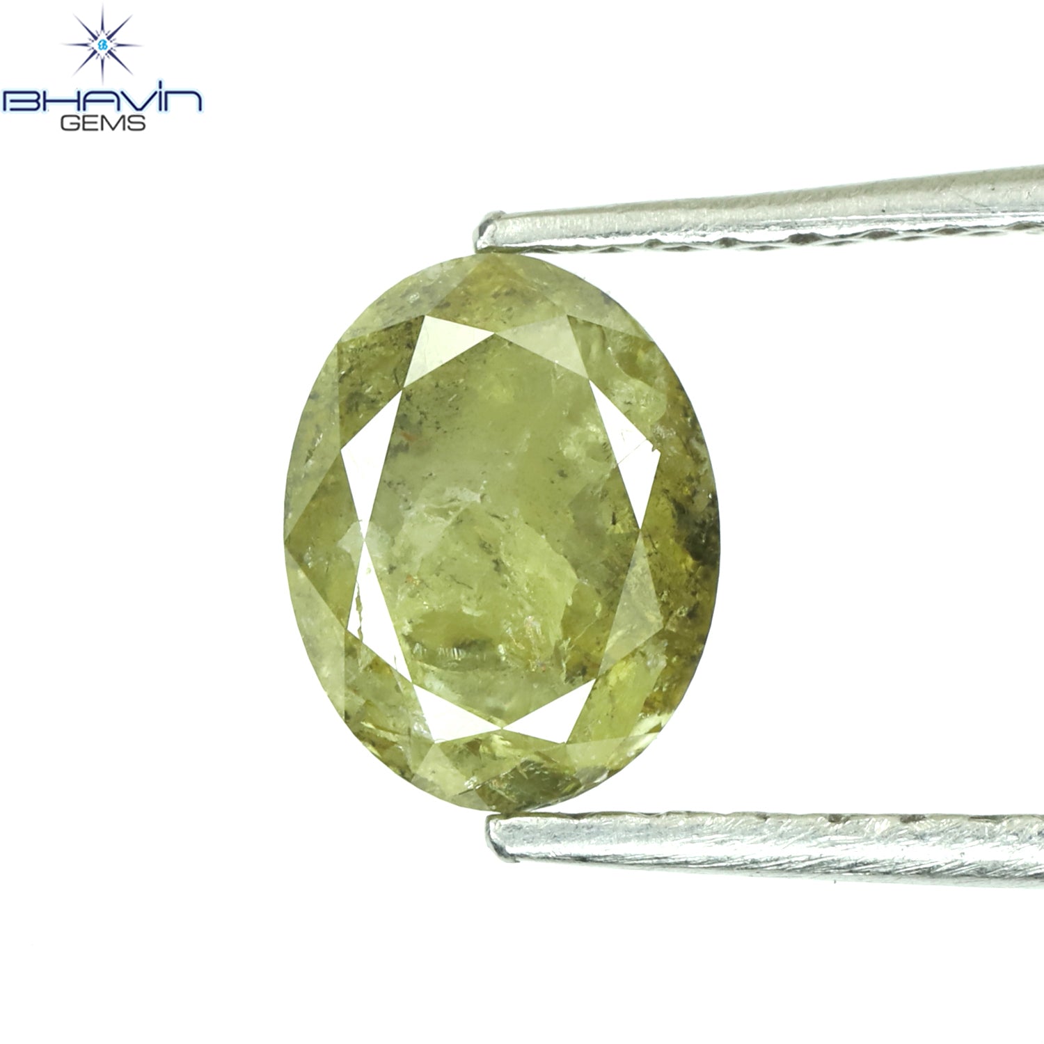 1.06 CT Oval Shape Natural Loose Diamond Green Color I3 Clarity (6.70 MM)