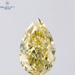 1.05 CT Pear Shape Natural Diamond Orange Yellow Color VS1 Clarity (8.17 MM)