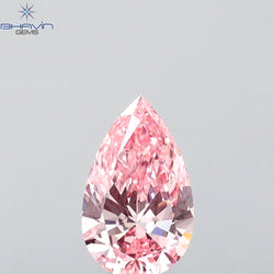 GIA Certified 1.04 CT Pear Diamond Orangy Pink Color Natural Loose Diamond (9.27 MM)