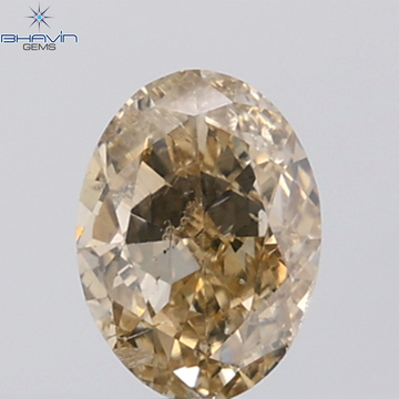 1.60 CT Oval Diamond Natural Brown Color SI Clarity (8.47 MM)