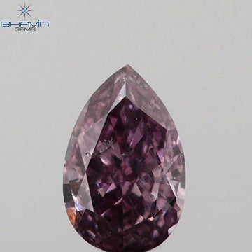 0.07 CT ペアシェイプ 天然ダイヤモンド ピンクカラー SI1 クラリティ (3.35 MM)