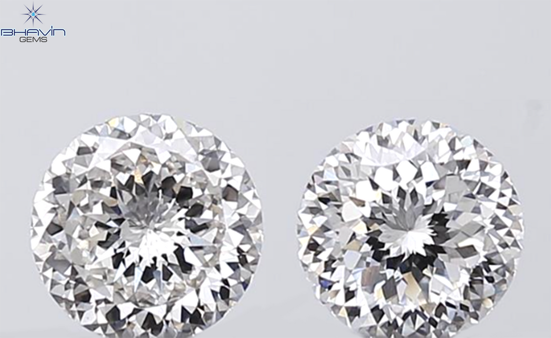 2.25 CT Round Portuguese Pair Diamond White Color VS1 Clarity (6.48 MM)