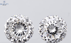 2.25 CT Round Portuguese Pair Diamond White Color VS1 Clarity (6.48 MM)