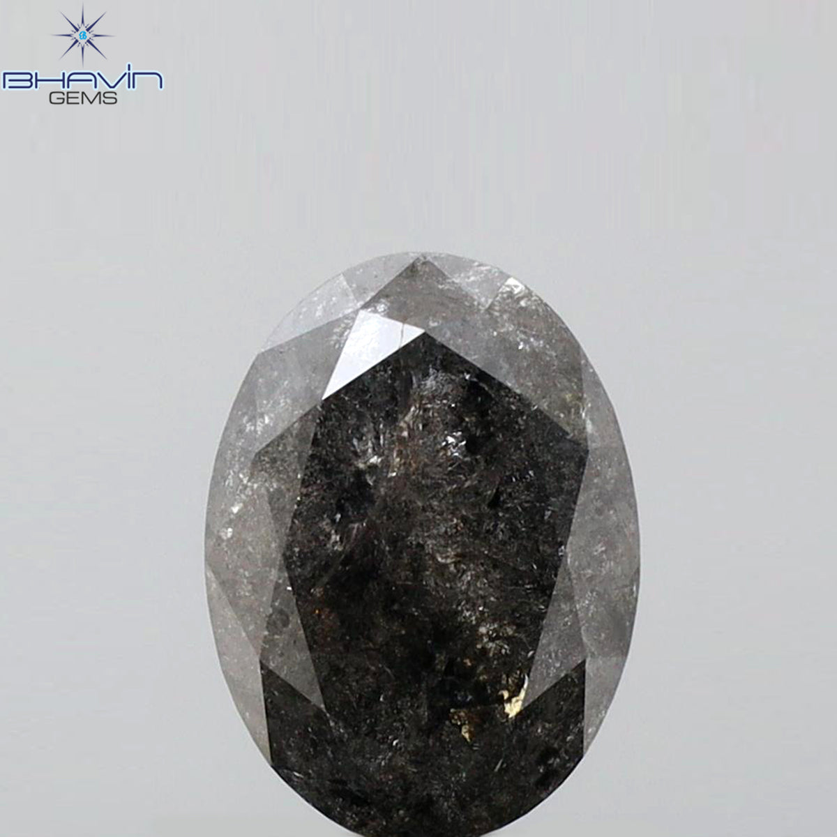 1.53 CT Oval Shape Natural Diamond Salt And Papper Color I3 Clarity (7.91 MM)