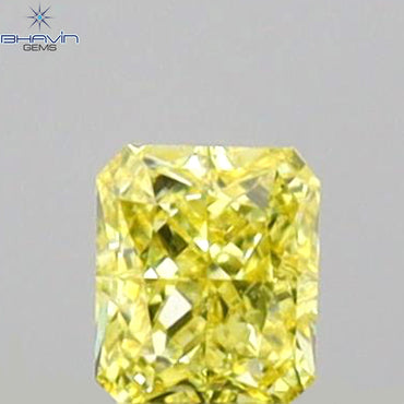 0.11 CT Radiant Shape Natural Diamond Yellow Color VS1 Clarity (2.83 MM)