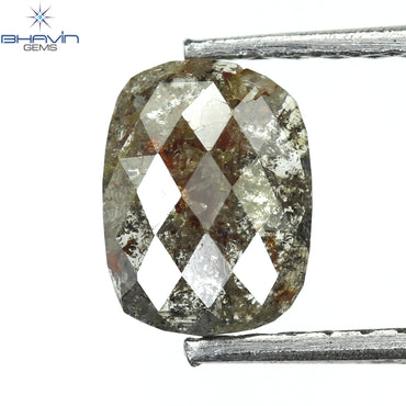 0.60 CT Cushion Shape Natural Diamond Brown Color I3 Clarity (6.98 MM)