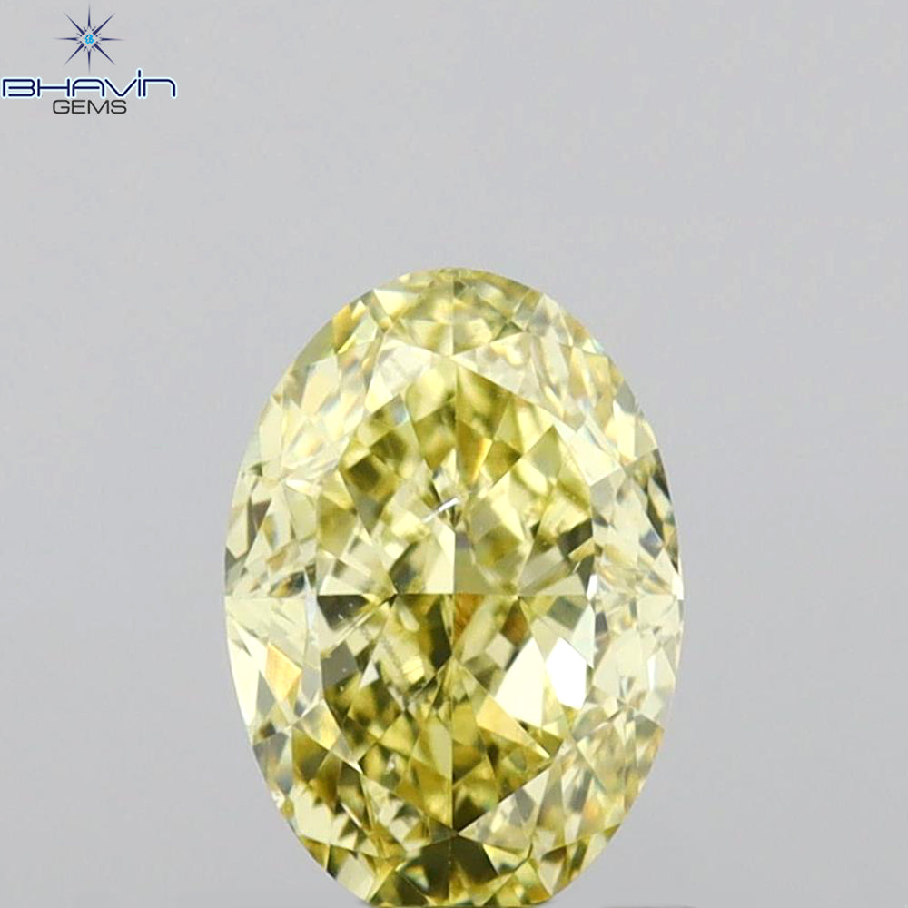 GIA Certified 1.01 CT Oval Shape Natural Diamond Yellow Color SI2 Clarity (7.01 MM)