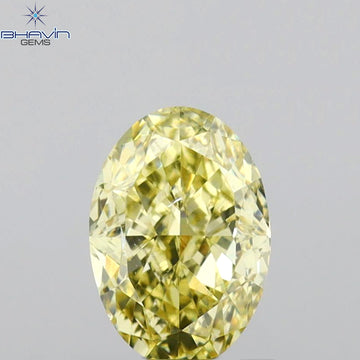 GIA Certified 1.01 Carat Fancy Yellow Natural Diamond – Oval Modified Brilliant SI2