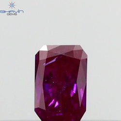 0.08 CT Radiant Diamond Pink Color Natural Diamond Clarity SI1 (2.97 MM)