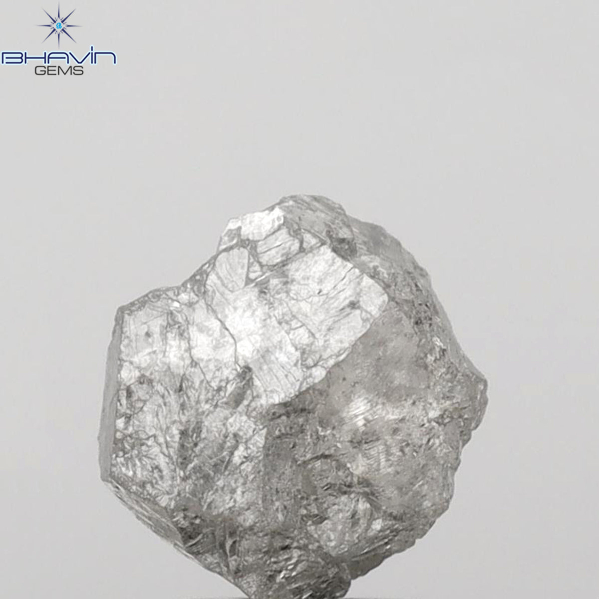 2.52 CT Rough Shape Natural Diamond Salt And Pepper Color (7.88 MM)