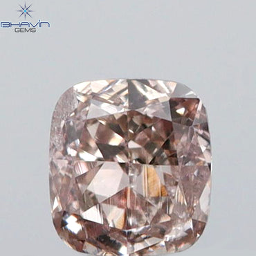 0.15 CT Cushion Shape Natural Diamond Pink Color SI1 Clarity (3.25 MM)