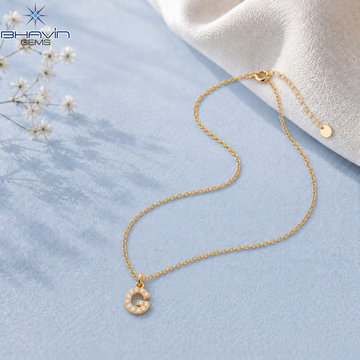 Sparkling Diamond Initial G Pendant Necklace