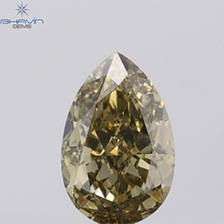 1.02 CT Pear Diamond Natural Green Color VS1 Clarity (7.83 MM)