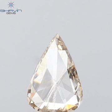 1.28 CT ペアシェイプ 天然ダイヤモンド オレンジブラウンカラー I2 クラリティ (9.91 MM)