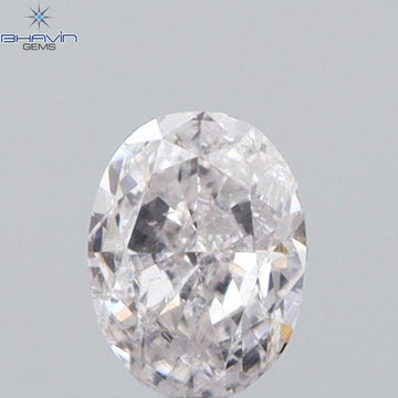 0.12 CT Natural Oval Diamond Pink Color Clarity SI1 (3.50 MM)