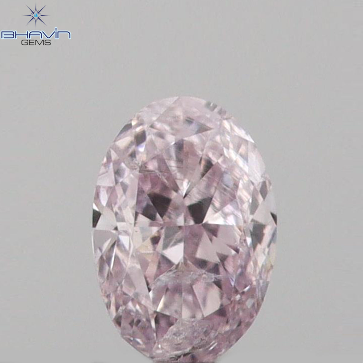 0.07 CT オーバルシェイプ 天然ダイヤモンド ピンクカラー SI2 クラリティ (3.07 MM)