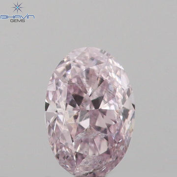0.07 CT オーバルシェイプ 天然ダイヤモンド ピンクカラー SI2 クラリティ (3.07 MM)