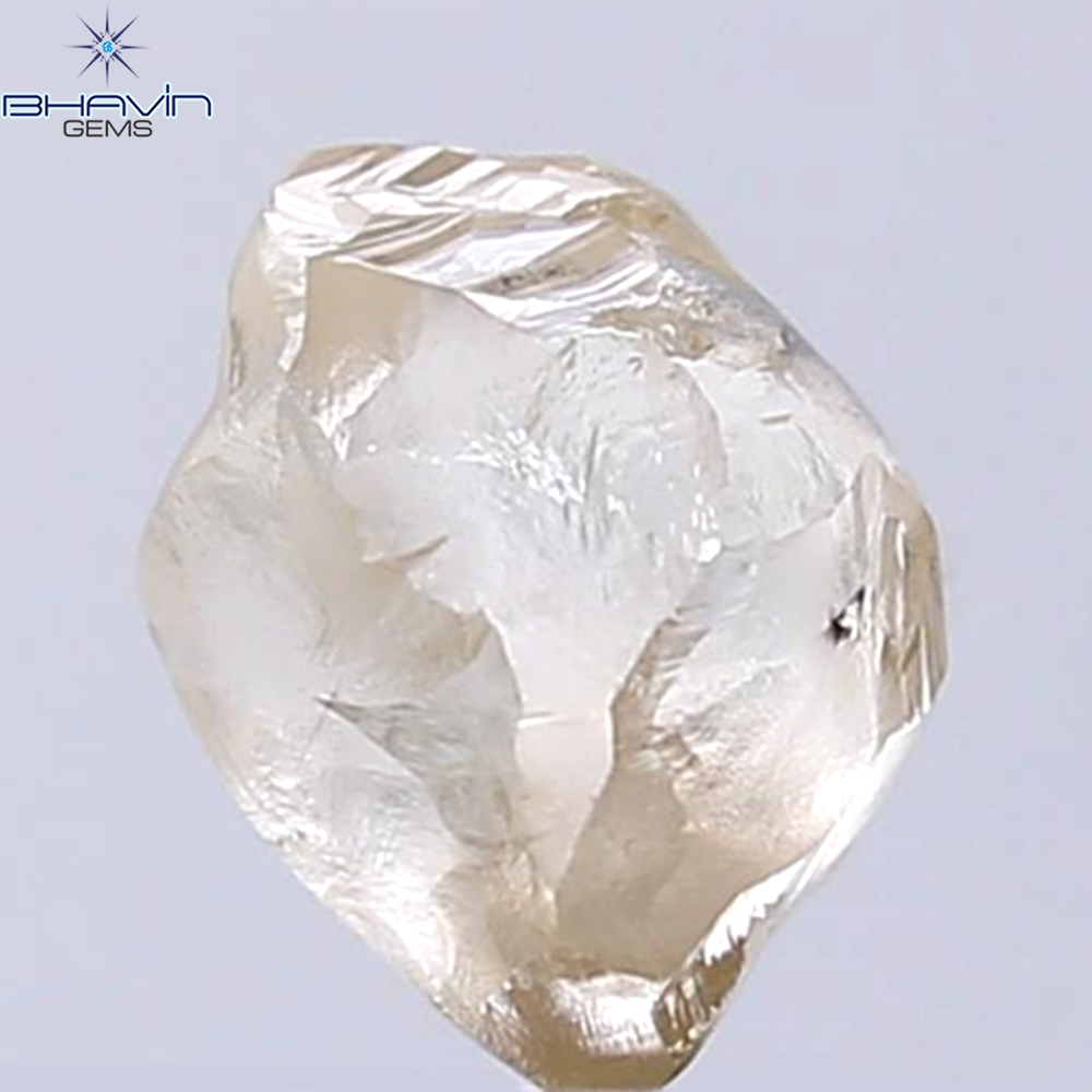 2.58 CT Rough Shape Natural Diamond Brown Color SI1 Clarity (8.12 MM)