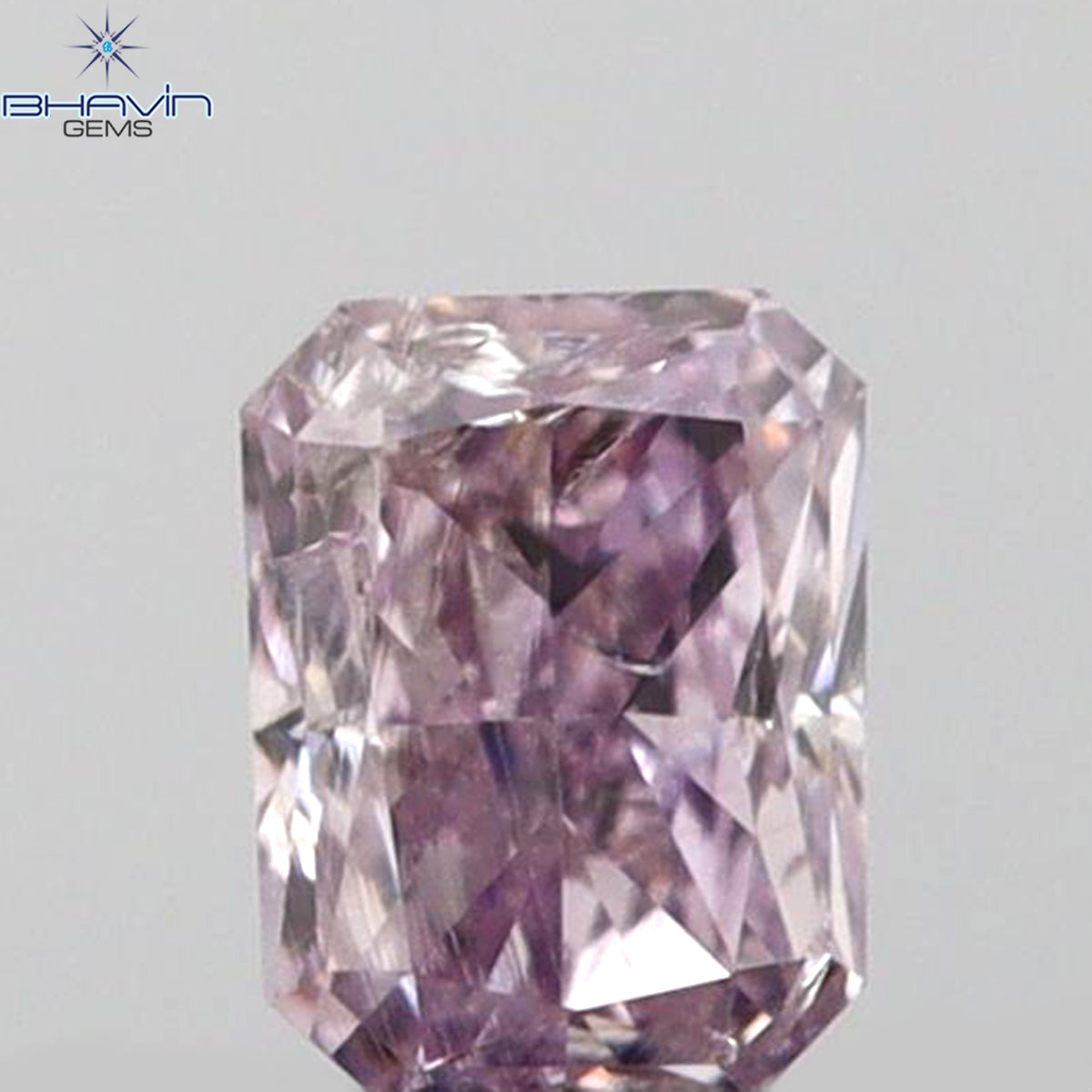 0.10 CT ラディアントシェイプ 天然ダイヤモンド ピンクカラー SI1 クラリティ (2.90 MM)
