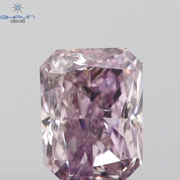 0.10 CT ラディアントシェイプ 天然ダイヤモンド ピンクカラー SI1 クラリティ (2.90 MM)