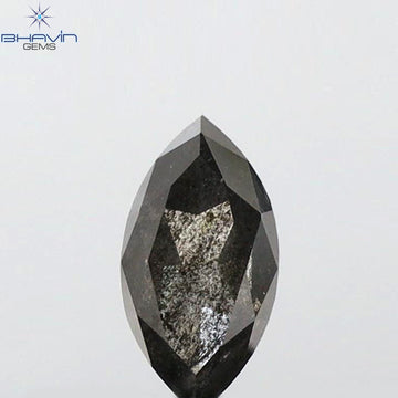 0.48 CT Marquise Shape Natural Loose Diamond Salt And pepper Color I3 Clarity (6.90 MM)