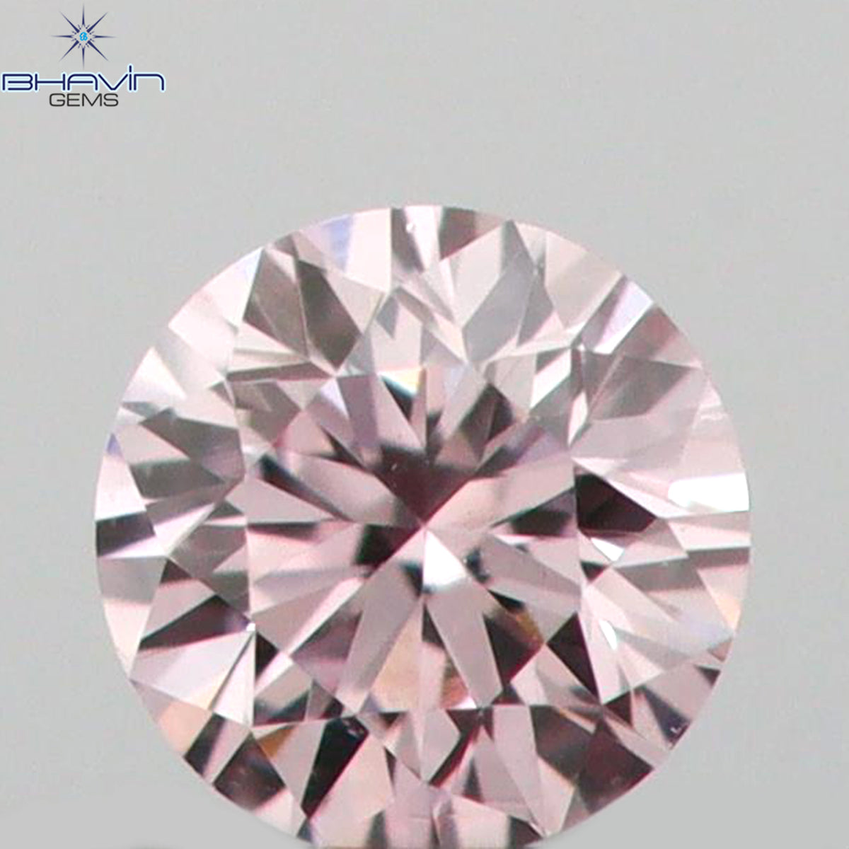 0.05 CT ラウンド シェイプ ナチュラル ダイヤモンド ピンク (アーガイル) カラー SI2 クラリティ (2.36 MM)