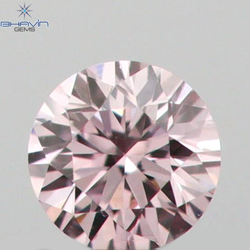 0.05 CT ラウンド シェイプ ナチュラル ダイヤモンド ピンク (アーガイル) カラー SI2 クラリティ (2.36 MM)