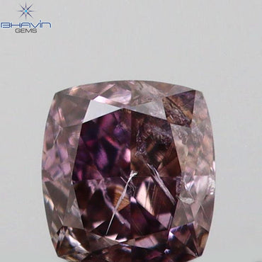 0.11 CT Cushion Shape Natural Diamond Pink Color I2 Clarity (2.85 MM)