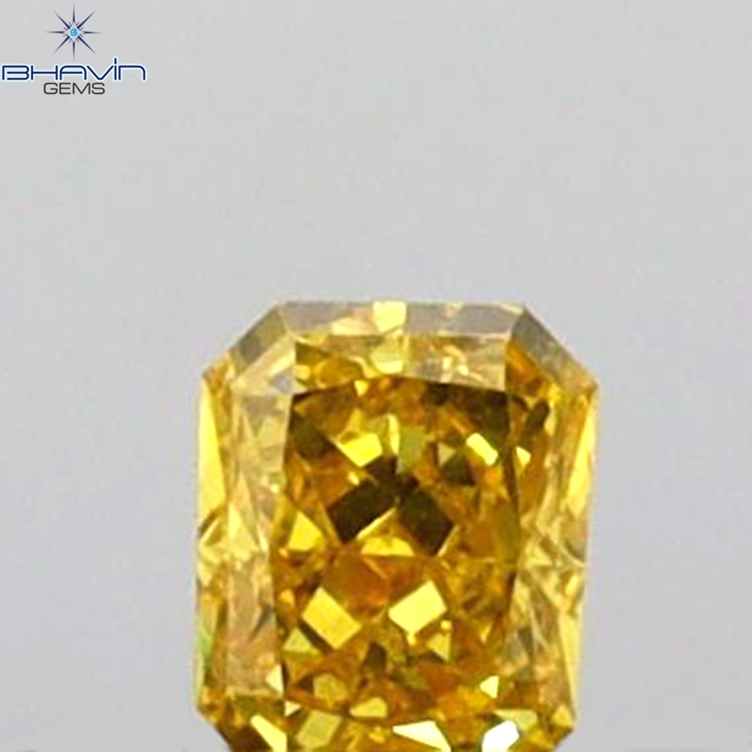 0.08 CT Radiant Shape Natural Diamond Orange Yellow Color VS1 Clarity (2.61 MM)