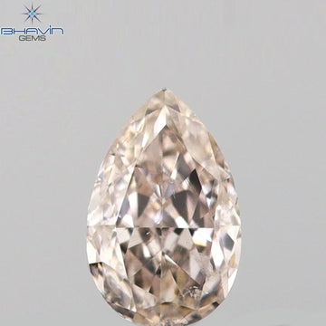 0.15 CT ペアシェイプ 天然ダイヤモンド ピンクカラー SI1 クラリティ (3.90 MM)