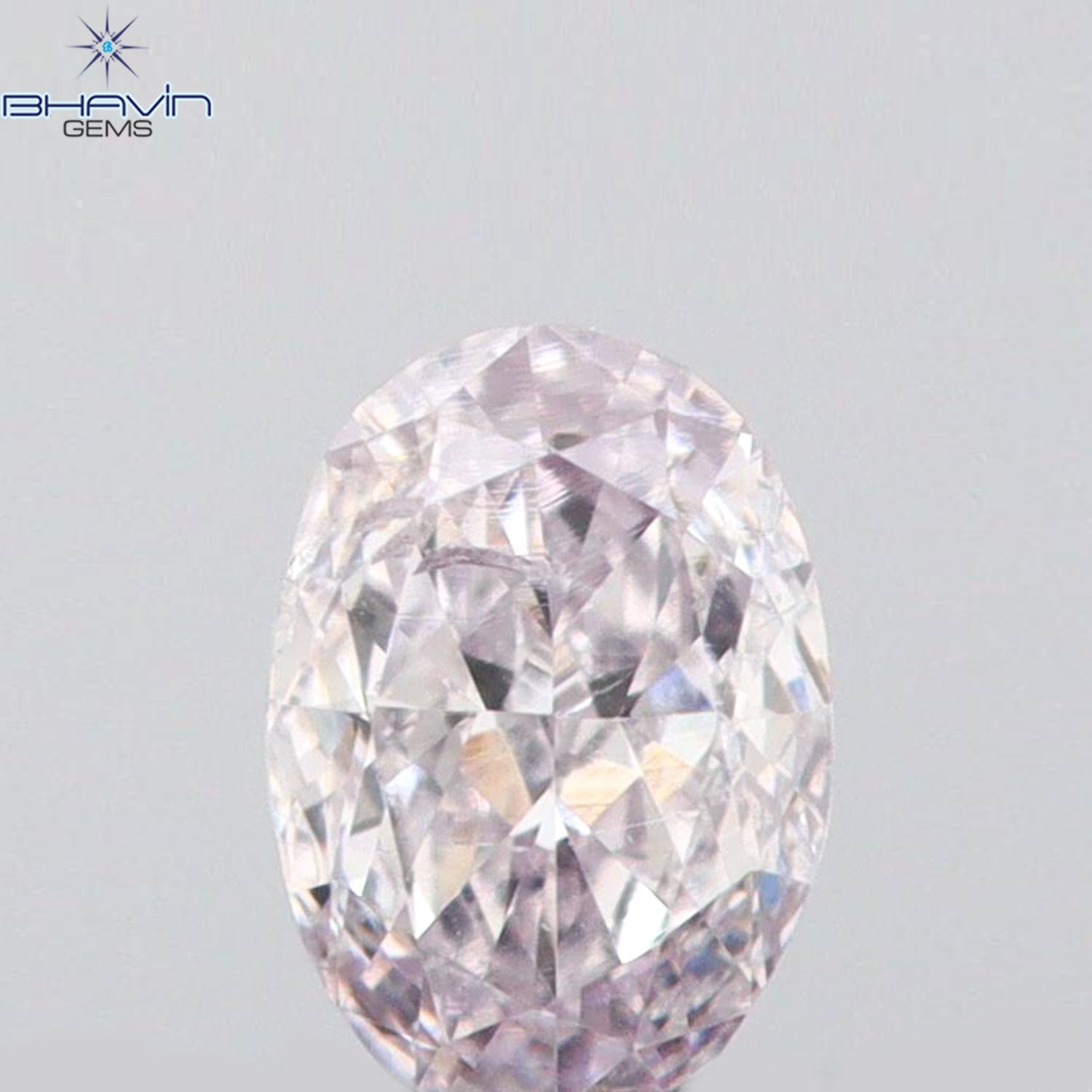 0.10 CT Oval Shape Natural Diamond Pink Color SI1 Clarity (3.65 MM)