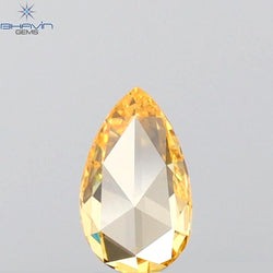 0.16 CT Pear Shape Natural Diamond Orange Color VS1 Clarity (4.83 MM)