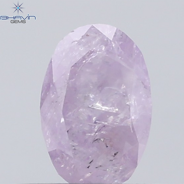 0.36 CT Oval Diamond Natural Pink Color I3 Clarity (5.33 MM)