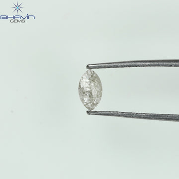 0.21 CT マーキスシェイプ 天然ルースダイヤモンド ピンクカラー I3 クラリティ (5.33 MM)