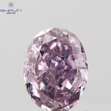 0.05 CT オーバルシェイプ 天然ダイヤモンド ピンクカラー SI1 クラリティ (2.48 MM)
