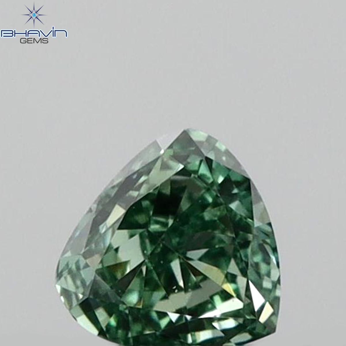 0.09 CT Natural Heart Diamond Enhanced Vivid Green Color Clarity VS1 (3.66 MM)