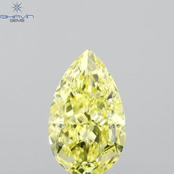 GIA Certified 0.74 CT Pear Diamond Yellow Color Natural Diamond (7.31 MM)