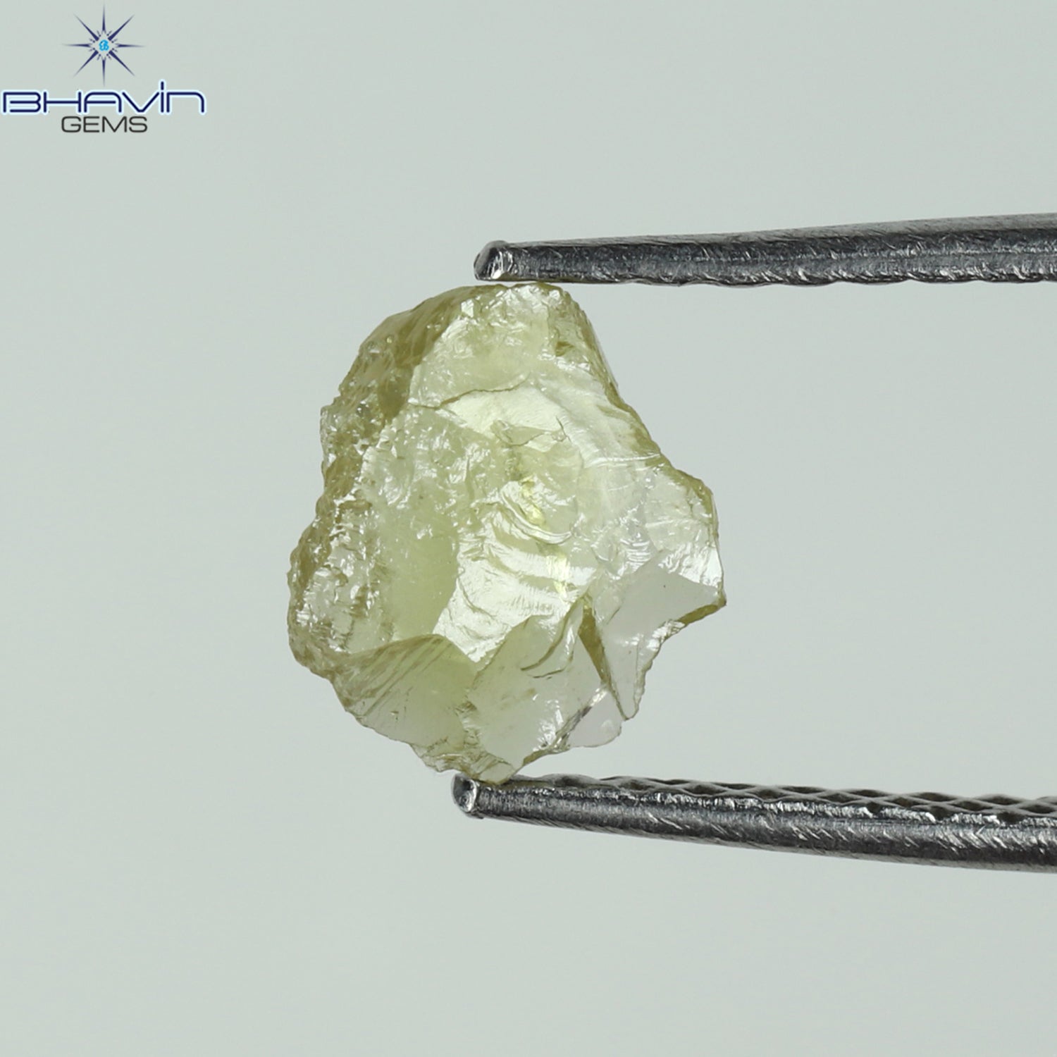 0.41 CT Rough Shape Natural Diamond Yellow Color I2 Clarity (6.44 MM)