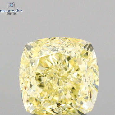 GIA Certified 1.27 CT Cushion Diamond Yellow Color Natural Diamond VS1 Clarity (5.97 MM)