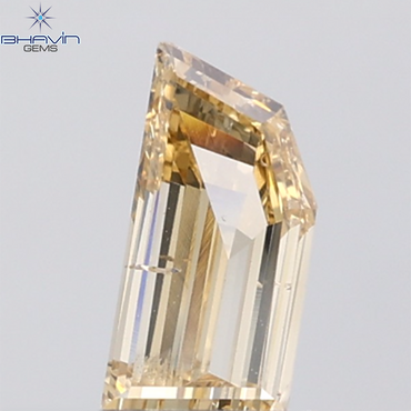 1.00 CT Step Cut Natural Brown Orange Diamond SI1 Clarity (9.30 MM)