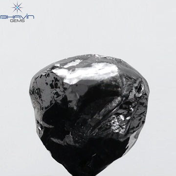 2.52 CT Natural Rough Diamond Natural Black Color Clarity I3 (7.36 MM)